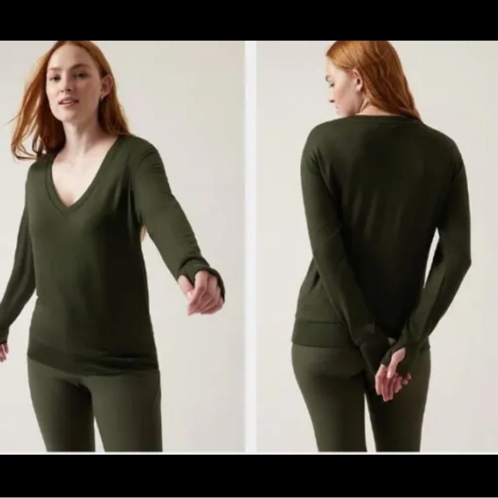 Athleta Sunrise V Neck Sweatshirt